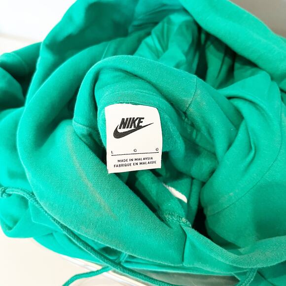 Nike Sportswear Phoenix Fleece Oversized Pullover Hoodie Green Large - Picture 2 of 5